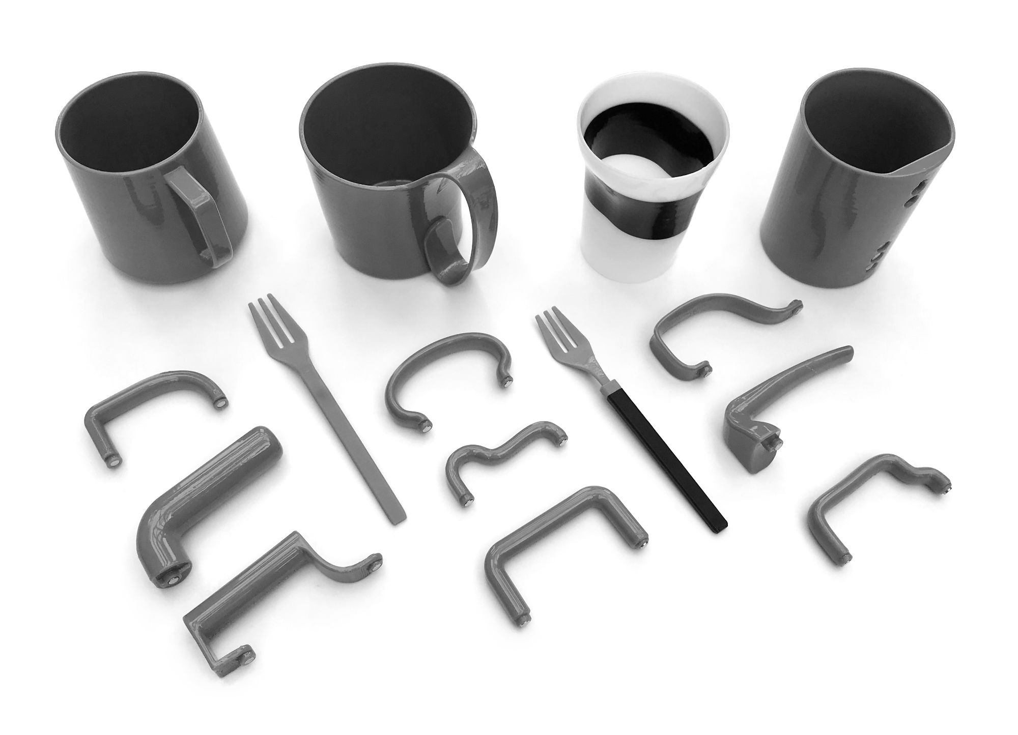 Mug and Cake Fork 3D Printed Prototypes