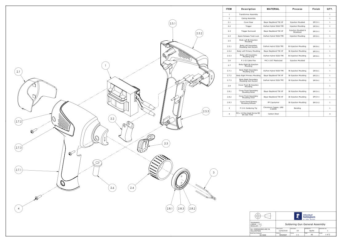 Soldering Gun GA Drawing Sheet 1