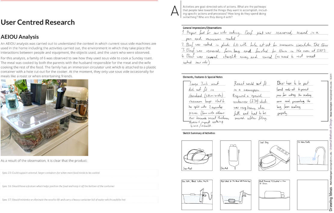 SousChef Research - AEIOU Analysis